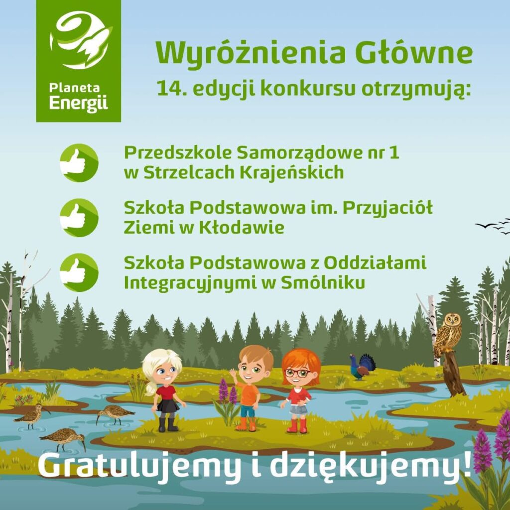 Plakat informacyjny planeta energii