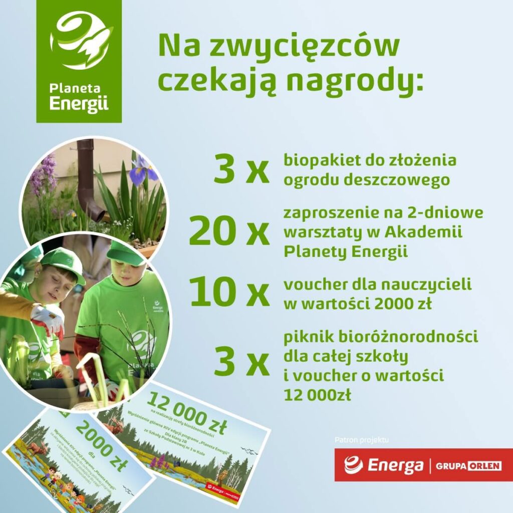 Plakat informacyjny planeta energii