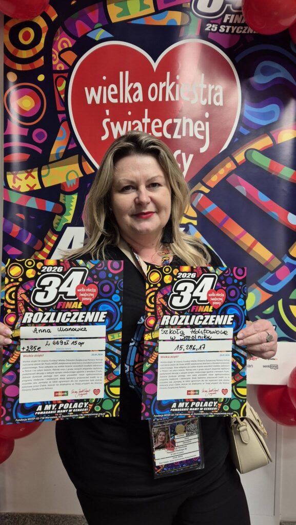 pani wicedyrektor z rozliczeniem 34 finału WOśP