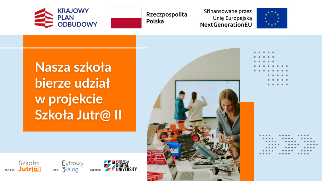 baner informacyjny o projekcie szkoła jutra