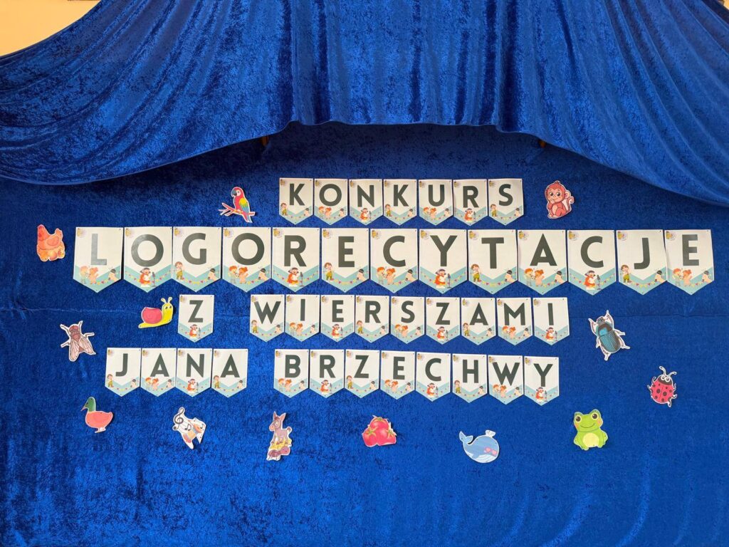 dekoracja z napisem konkurs logorecytacje