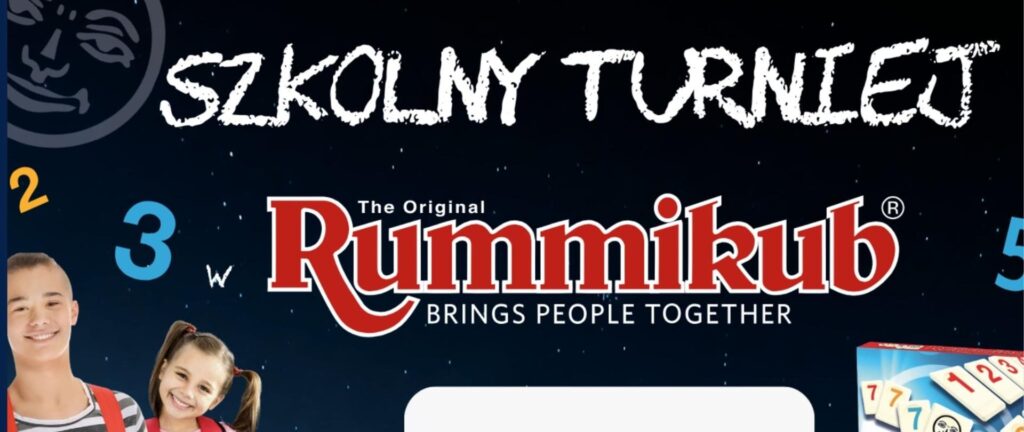 plakat informujący o turnieju Rummikub