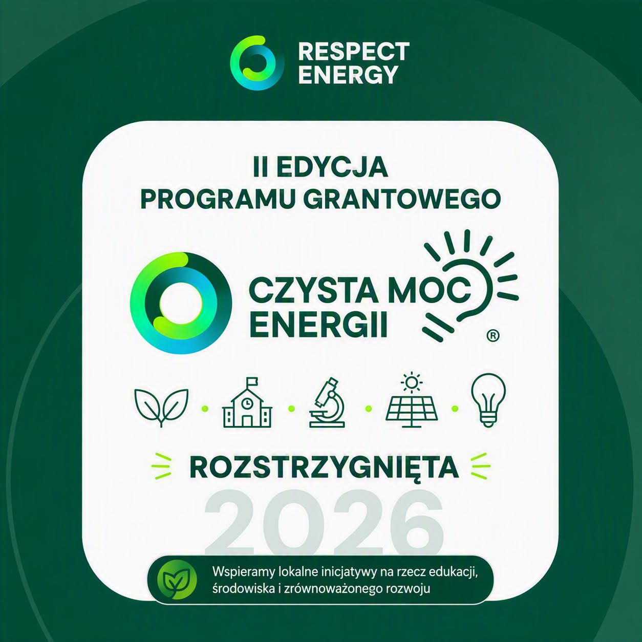 NASZA SZKOŁA Z GRANTEM NA CZYSTĄ ENERGIĘ!